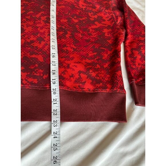 Under Armour Womens Rival Fleece Sweatshirt Top Red Camo Sz Large New $60 - Picture 8 of 8